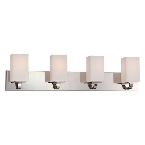 Main product image of Vista 4 Light Vanity Fixture w/ Etched Opal Glass