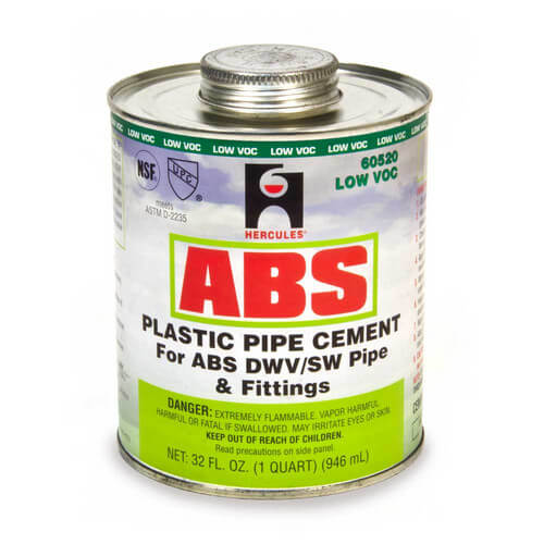 60520 Hercules 60520 1 qt. Medium Body, Fast Set ABS Cement (Black)