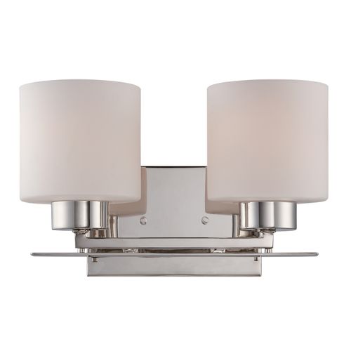 Main product image of Parallel 2 Light Vanity Fixture w/ Etched Opal Glass