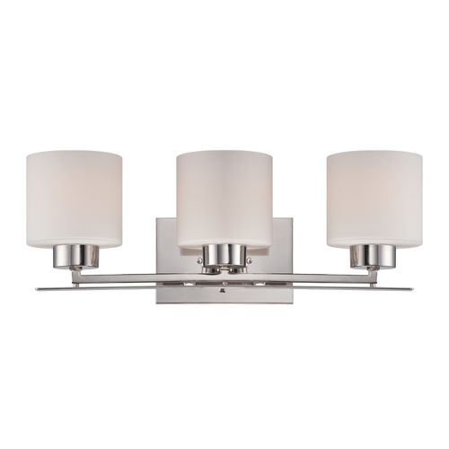 Main product image of Parallel 3 Light Vanity Fixture w/ Etched Opal Glass