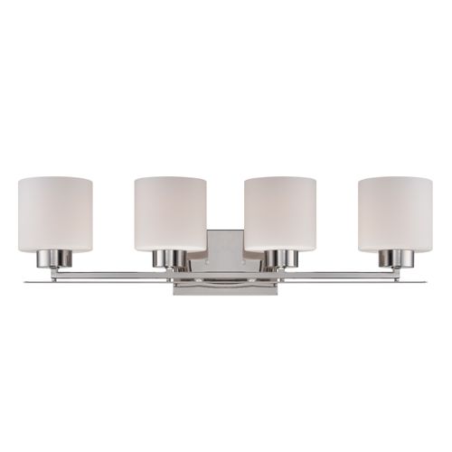 Main product image of Parallel 4 Light Vanity Fixture w/ Etched Opal Glass