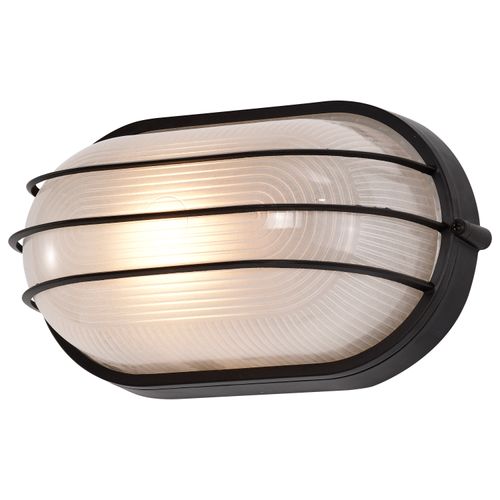 Main product image of 1 Light 10" Oval Cage Bulk Head Die Cast Bulk Head