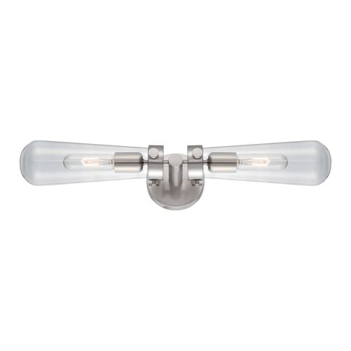 Main product image of Beaker 2 Light Wall Sconce w/ Clear Glass Vintage lamps Included