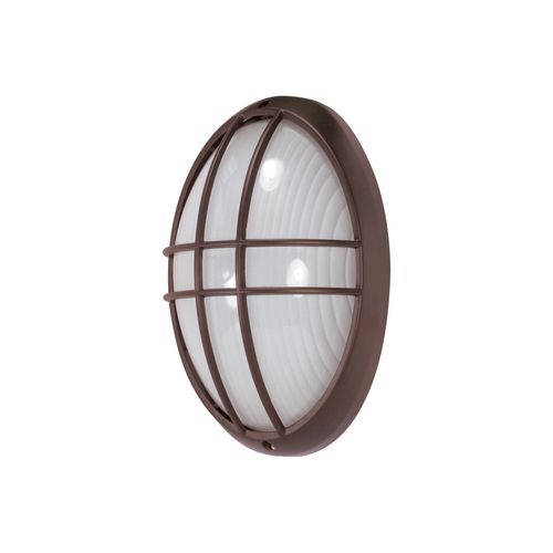 Main product image of 1 Light 13" Large Oval Cage Bulk Head Die Cast Bulk Head