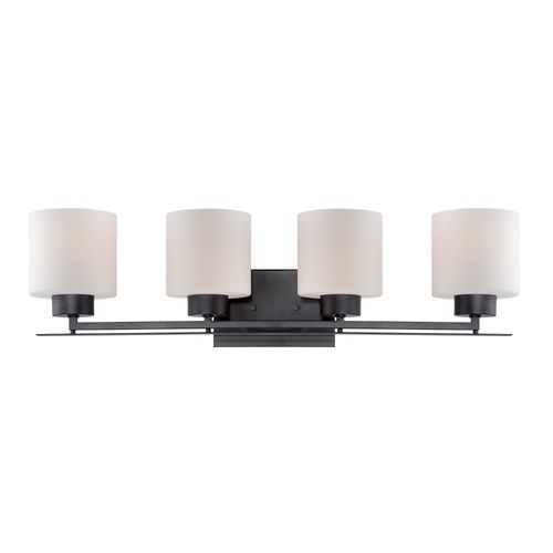 Main product image of Parallel 4 Light Vanity Fixture w/ Etched Opal Glass