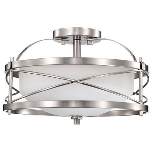 Main product image of Ginger 2 Light Semi-Flush w/ Etched Opal Glass