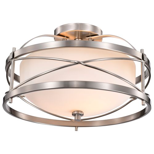 Main product image of Ginger 2 Light Semi-Flush w/ Etched Opal Glass