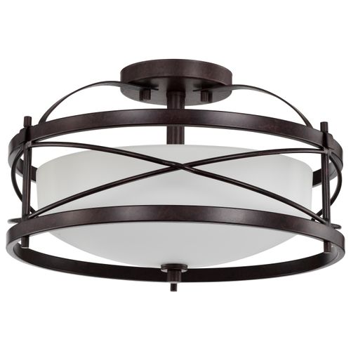 Main product image of Ginger 2 Light Semi-Flush w/ Etched Opal Glass