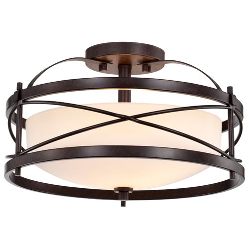 Main product image of Ginger 2 Light Semi-Flush w/ Etched Opal Glass