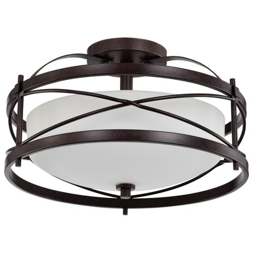 Main product image of Ginger 2 Light Semi-Flush w/ Etched Opal Glass