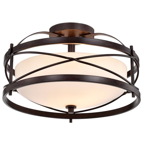 Main product image of Ginger 2 Light Semi-Flush w/ Etched Opal Glass