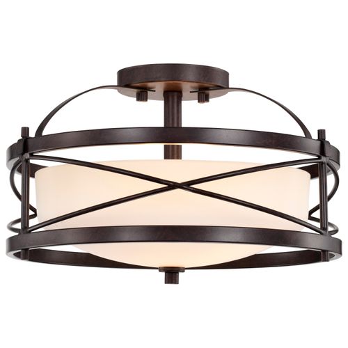 Main product image of Ginger 2 Light Semi-Flush w/ Etched Opal Glass
