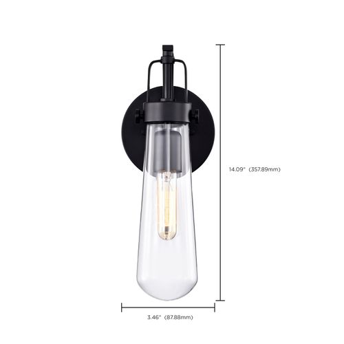 Main product image of Beaker 1 Light Wall Sconce w/ Clear Glass