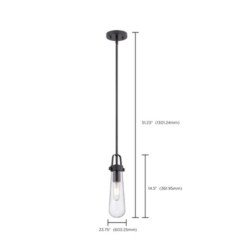 Main product image of Beaker 1 Light Mini Pendant w/ Clear Glass