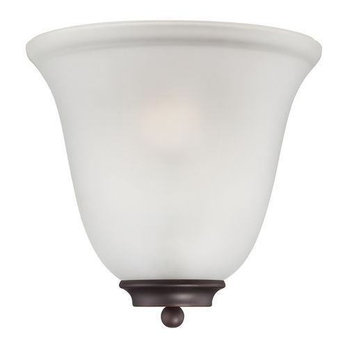 Main product image of Empire 1 Light Wall Sconce Mahogany Bronze w/ Frosted Glass