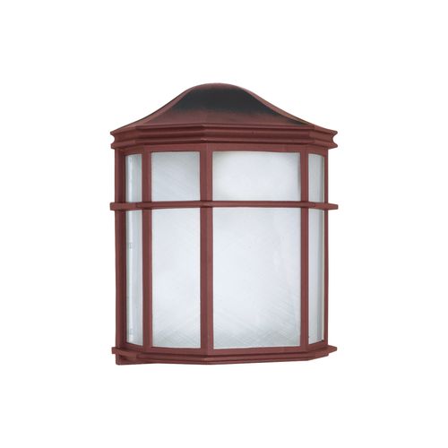 Main product image of 1 Light 10" Cage Lantern Wall Fixture Die Cast Linen Acrylic Lens
