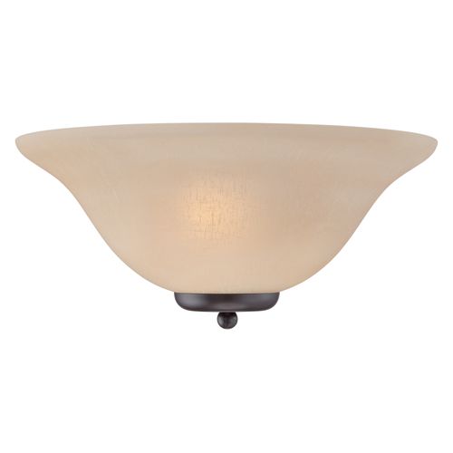 Main product image of Ballerina 1 Light Wall Sconce Mahogany Bronze w/ Champagne Linen Glass