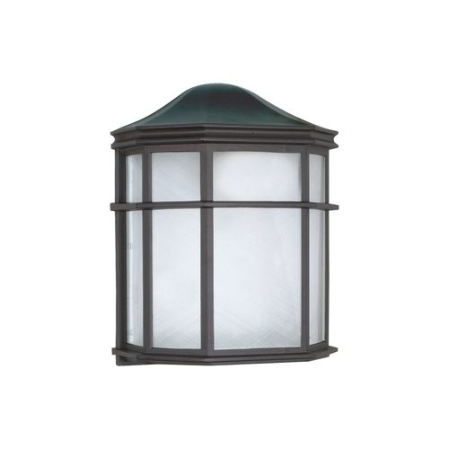 Main product image of 1 Light 10" Cage Lantern Wall Fixture Die Cast Linen Acrylic Lens