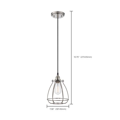 Main product image of Vintage 1 Light Caged Pendant Vintage Lamp Included