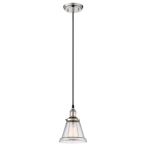 Main product image of Vintage 1 Light Pendant w/ Clear Glass Vintage Lamp Included