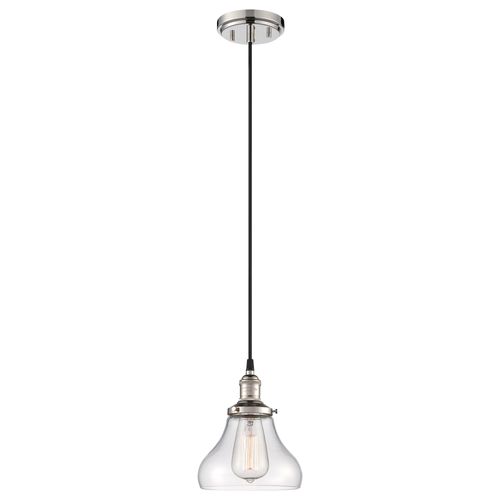 Main product image of Vintage 1 Light Pendant w/ Clear Glass Vintage Lamp Included