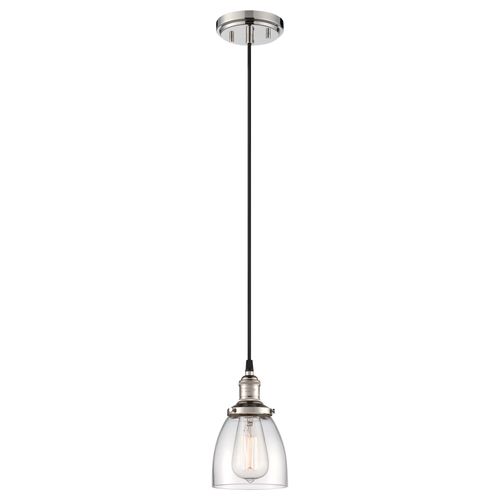 Main product image of Vintage 1 Light Pendant w/ Clear Glass Vintage Lamp Included