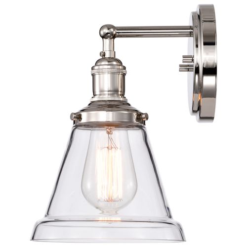 Main product image of Vintage 1 Light Sconce w/ Clear Glass Vintage Lamp Included