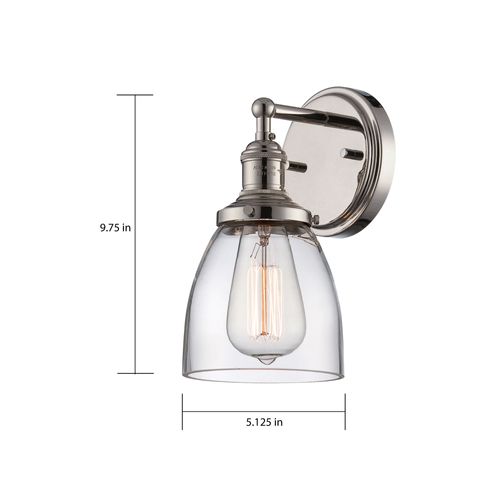 Main product image of Vintage 1 Light Sconce w/ Clear Glass Vintage Lamp Included