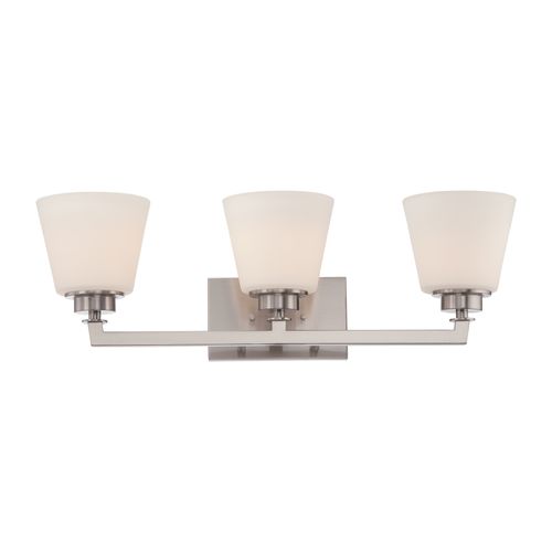 Main product image of Mobili 3 Light Vanity Fixture w/ Satin White Glass