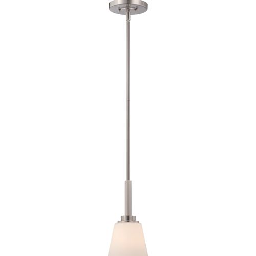 Main product image of Mobili 1 Light Mini Pendant w/ Satin White Glass