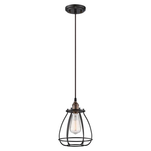 Main product image of Vintage 1 Light Caged Pendant Vintage Lamp Included