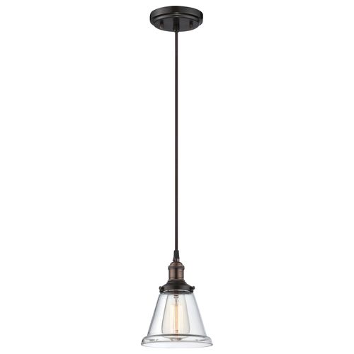 Main product image of Vintage 1 Light Pendant w/ Clear Glass Vintage Lamp Included