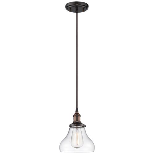 Main product image of Vintage 1 Light Pendant w/ Clear Glass Vintage Lamp Included