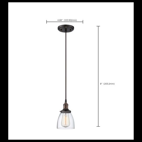 Main product image of Vintage 1 Light Pendant Vintage Lamp Included