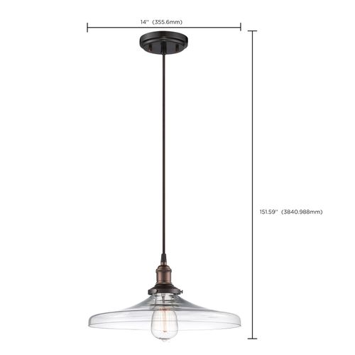 Main product image of Vintage 1 Light Pendant w/ Clear Glass Vintage Lamp Included