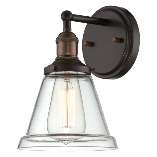 Main product image of Vintage 1 Light Sconce w/ Clear Glass Vintage Lamp Included