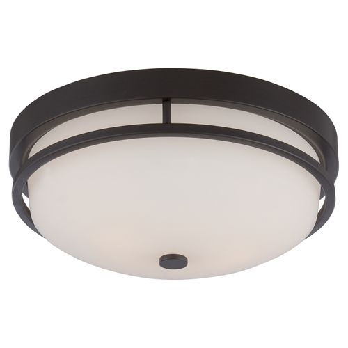 Main product image of Neval 2 Light Flush Fixture w/ Satin White Glass