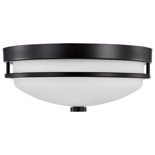 Main product image of Neval 2 Light Flush Fixture w/ Satin White Glass