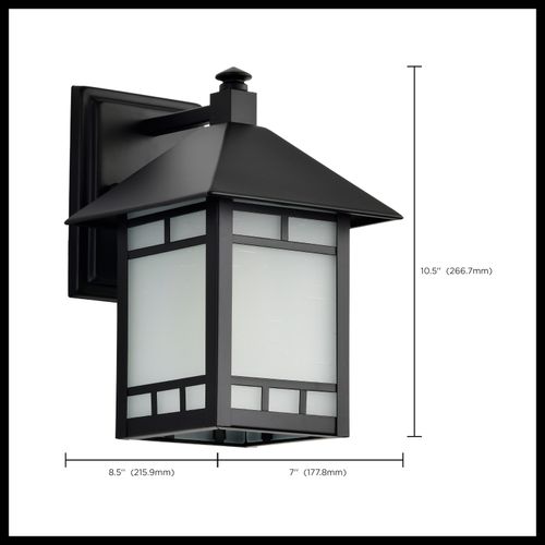 Main product image of Drexel 1 light 7" Outdoor Wall Fixture w/ Frosted Seed Glass