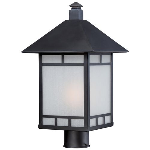 Main product image of Drexel 1 light Outdoor Post Fixture w/ Frosted Seed Glass