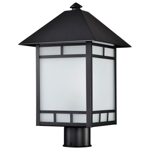 Main product image of Drexel 1 light Outdoor Post Fixture w/ Frosted Seed Glass
