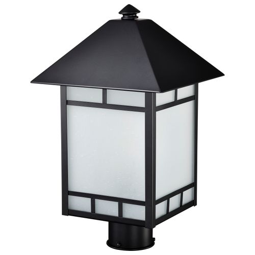 Main product image of Drexel 1 light Outdoor Post Fixture w/ Frosted Seed Glass