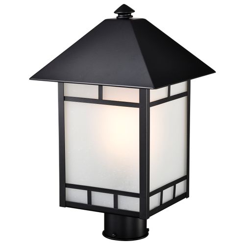Main product image of Drexel 1 light Outdoor Post Fixture w/ Frosted Seed Glass