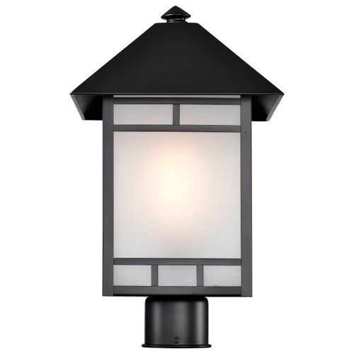 Main product image of Drexel 1 light Outdoor Post Fixture w/ Frosted Seed Glass
