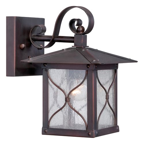Vega 1 light 6.5" Outdoor Wall Fixture w/ Clear Seed Glass