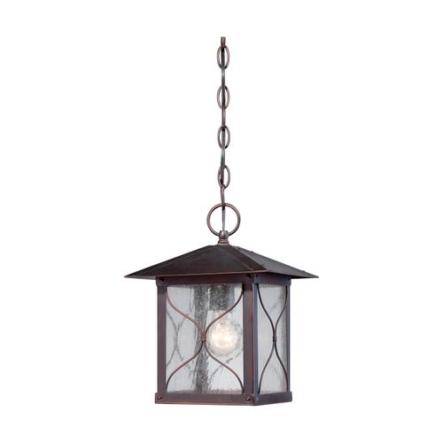 Main product image of Vega 1 light Outdoor Hanging Fixture w/ Clear Seed Glass