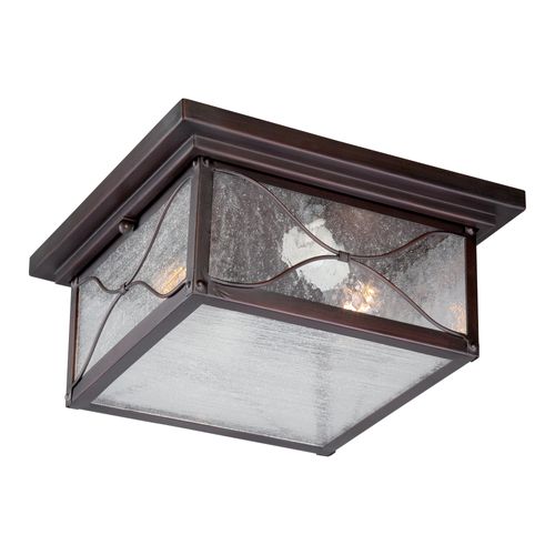 Main product image of Vega 2 light Outdoor Flush Fixture w/ Clear Seed Glass