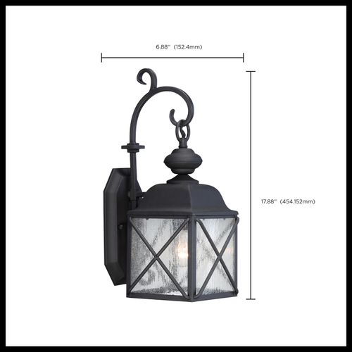 Main product image of Wingate 1 light 6" Outdoor Wall Fixture w/ Clear Seed Glass