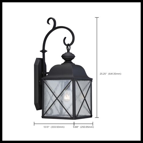 Main product image of Wingate 1 light 8" Outdoor Wall Fixture w/ Clear Seed Glass