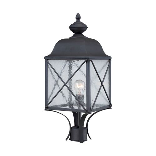 Main product image of Wingate 1 light Outdoor Post Fixture w/ Clear Seed Glass